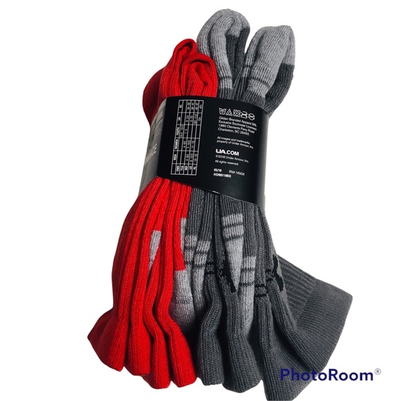 NWT Under Armour 4-Pk Athletic Crew Socks Sz M; Men's 4-8.5, Women's 7-10.5 NEW - Picture 8 of 13